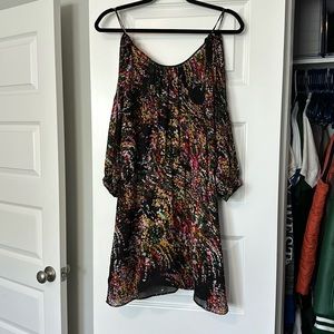 NWT Parker Multicolor cold shoulder mini dress Size: Small